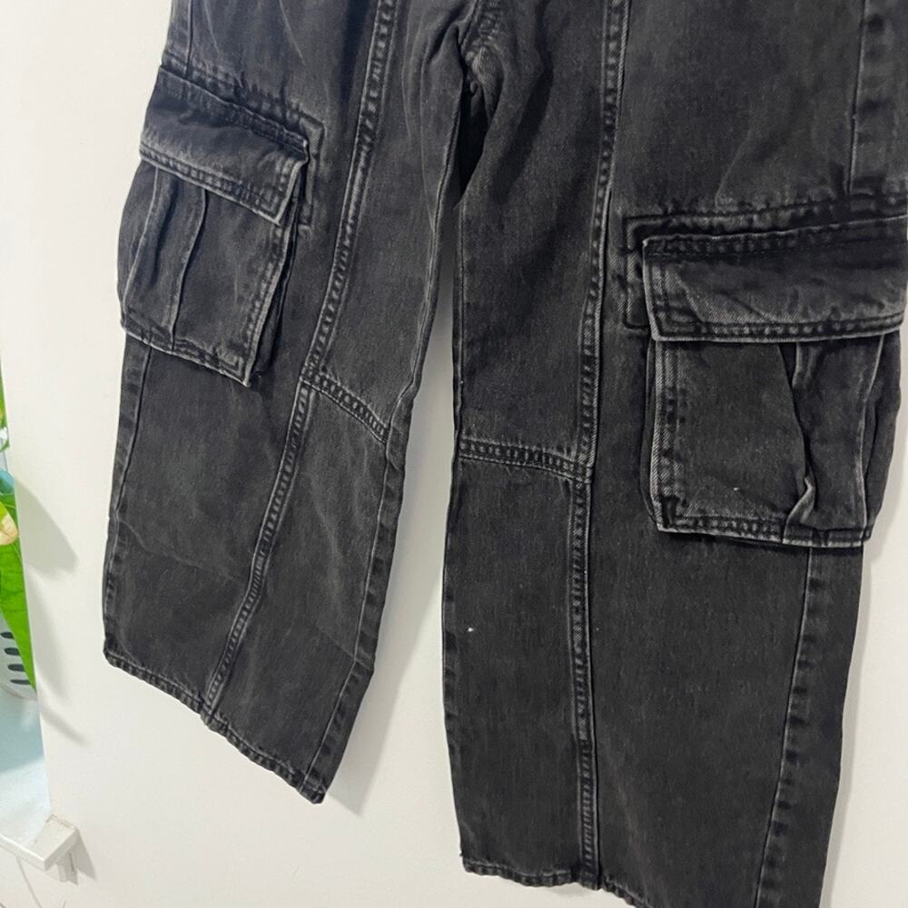 NEW Old Navy Girl's Black Baggy Wide Leg Jeans Size 8 - Picture 3 of 7